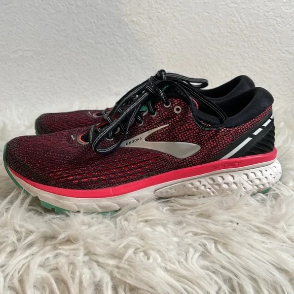 Brooks Womens Ghost 11 1202771B017 Red Running Shoes Sneakers Size 9.5 B - Picture 6 of 10